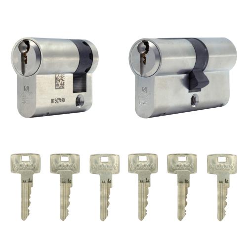 Noxxa Basic cilinderset - SKG** - 1x10/30 + 1x30/30 gelijksluitend - inclusief 6 sleutels product photo