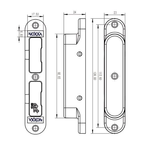Noxxa veiligheidssluitkom SKG2 - zamak zwart gelakt - 127x23x24mm - DIN links/rechts product photo https://media.isero.nl/Isero-IseroNL-Site/images/L/2522884_5.jpg L