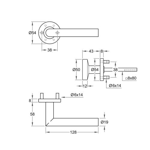 Deurkruk L-haaks-model op rozet krukverend - knop vlak vast - RVS - klasse 4 - deurdikte 37-47mm product photo https://media.isero.nl/Isero-IseroNL-Site/images/L/2522889_5.jpg L