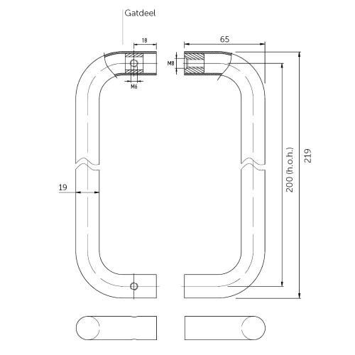 Noxxa deurgreep U-model - 219x65x19mm - h.o.h. 200mm - gatdeel - rvs mat geborsteld product photo https://media.isero.nl/Isero-IseroNL-Site/images/L/2535187_5.jpg L