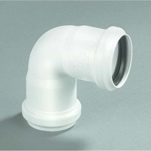 Dyka bocht 90 graden PP wit manchet 2x mof 50x50mm Komo BRL 2042 product photo