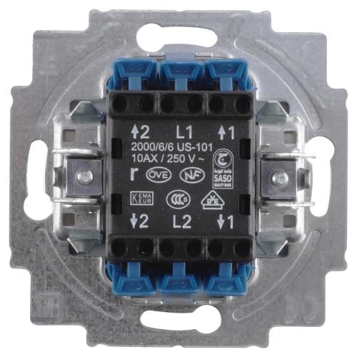 ABB Busch-Jaeger basisunit schakelaar inbouw 2x wissel polar wit basiselement serie Reflex Si Ral 9010 duurzaam doosje product photo https://media.isero.nl/Isero-IseroNL-Site/images/L/2553532_3.jpg L