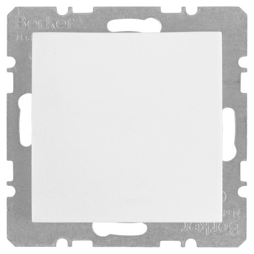 Hager Berker basisunit inbouw blindplaat polar wit serie S1 in duurzaam doosje product photo