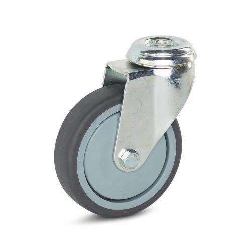 Zwenkwiel trolley met centraal gat 100kg 100mm product photo