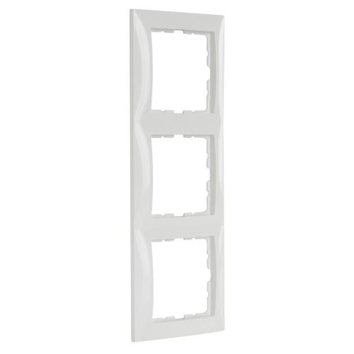 Hager Berker afdekraam inbouw 3 voudig polarwit glanzend serie S1 Ral 9010 in duurzame verpakking product photo