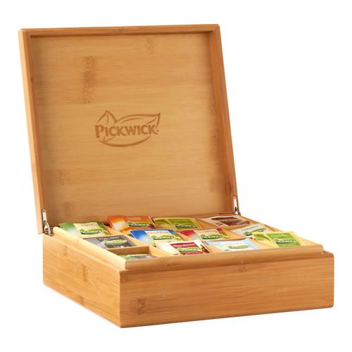 Theekist bamboe 12 vaks gevuld product photo