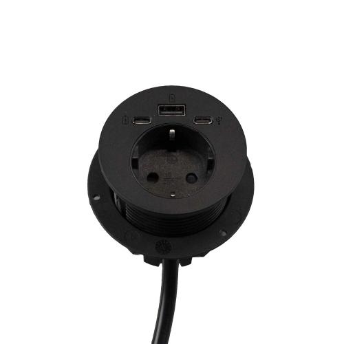 Inbouw stopcontact 1x stopcontact + 1x USB-A en USB-C product photo