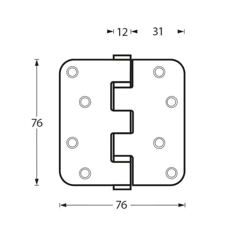 Noxxa kogellagerscharnier - RVS geborsteld - 76x76x2,5mm - afgerond product photo https://media.isero.nl/Isero-IseroNL-Site/images/L/2590341_5.jpg L