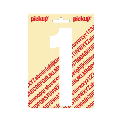 Plakcijfer Nobel 150mm wit 1 product photo