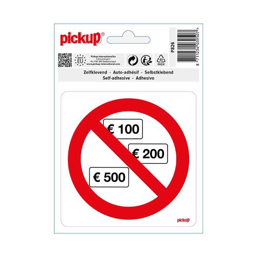 Sticker Geen biljetten van 100-200-500 100x100 mm product photo