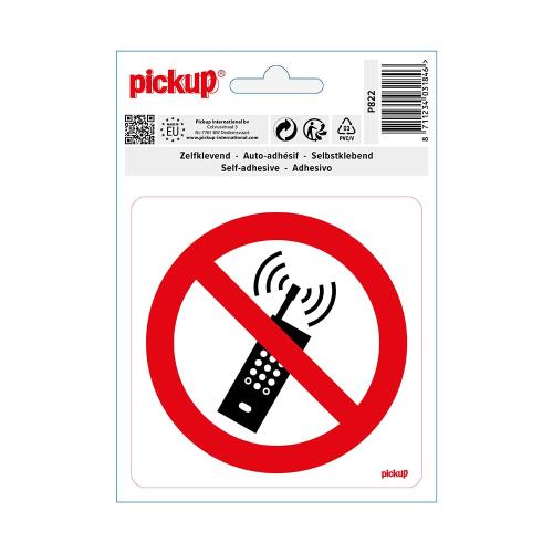 Sticker Verboden voor mob. telefoons 100x100 mm product photo