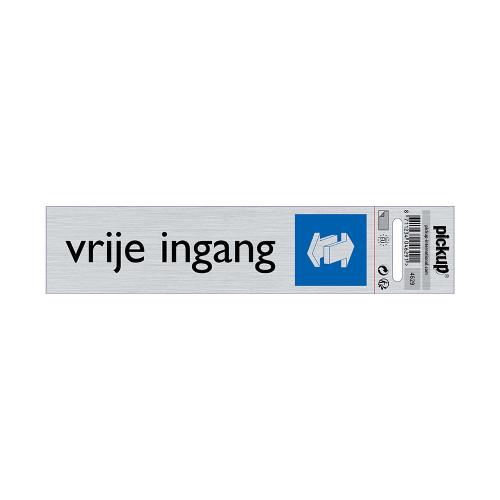 Bord Alulook Vrije ingang 165x44 mm zelfklevend product photo