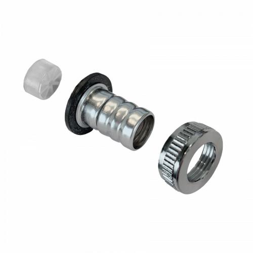 Bonfix slangwartel verchroomd voor tapkraan 3/4" m/borgring + straalverdeler product photo