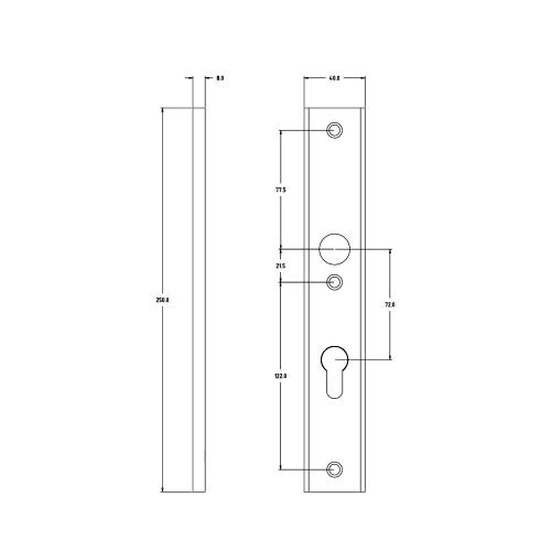 Noxxa binnenschild smal rechthoekig F1 - 250x40mm PC72 product photo https://media.isero.nl/Isero-IseroNL-Site/images/L/2610311_5.jpg L