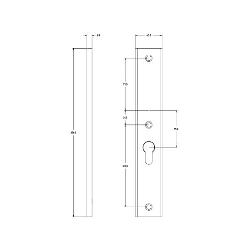 Noxxa binnenschild smal rechthoekig F1 - 250x40mm PC55 - blind product photo https://media.isero.nl/Isero-IseroNL-Site/images/L/2610312_5.jpg L