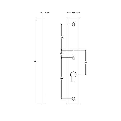 Noxxa binnenschild smal rechthoekig F1 - 250x40mm PC72 - blind product photo https://media.isero.nl/Isero-IseroNL-Site/images/L/2610313_5.jpg L