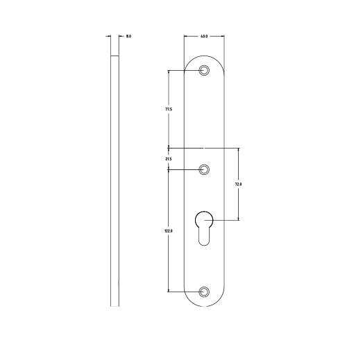Noxxa binnenschild smal rond F1 - 250x40mm PC72 - blind product photo https://media.isero.nl/Isero-IseroNL-Site/images/L/2610318_5.jpg L