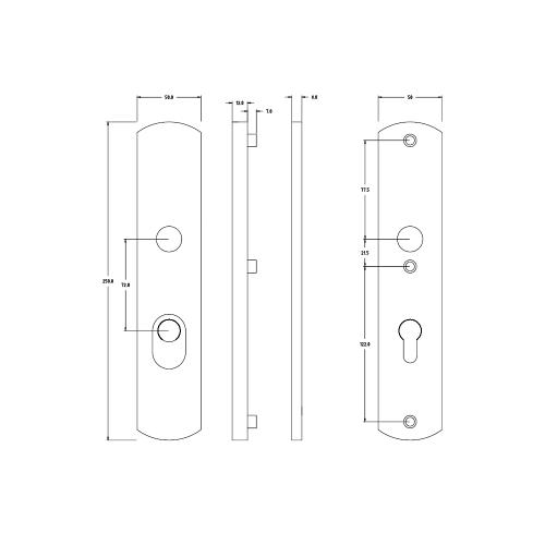 Noxxa veiligheidsschilden curve F1 - 250x50mm PC72 DD. 60-70mm - met kerntrekbeveiliging SKG*** product photo https://media.isero.nl/Isero-IseroNL-Site/images/L/2610328_5.jpg L