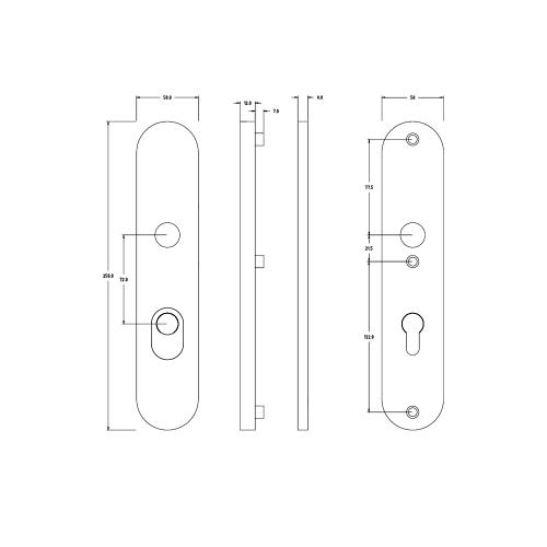 Noxxa veiligheidsschilden rond F1 - 250x50mm PC72 DD. 60-70mm - met kerntrekbeveiliging SKG*** product photo https://media.isero.nl/Isero-IseroNL-Site/images/L/2610330_5.jpg L