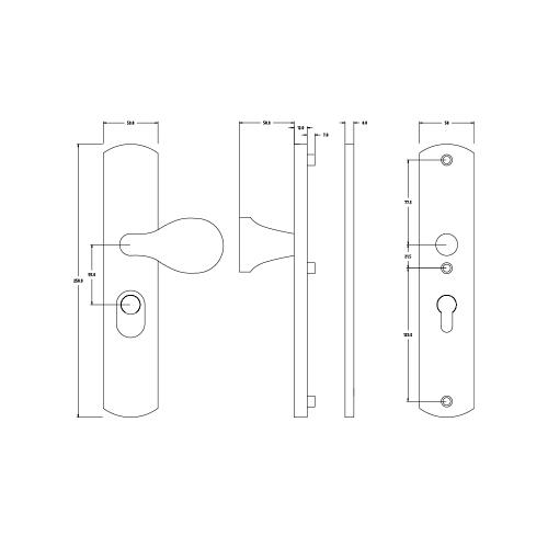 Noxxa veiligheidsgarnituur curve F1 - 250x50mm PC55 DD. 48-62mm - met kerntrekbeveiliging SKG*** product photo https://media.isero.nl/Isero-IseroNL-Site/images/L/2610345_5.jpg L
