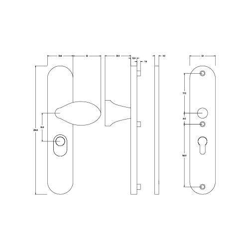 Noxxa veiligheidsgarnituur rond F1 - 250x50mm PC55 DD. 48-62mm - met kerntrekbeveiliging SKG*** product photo https://media.isero.nl/Isero-IseroNL-Site/images/L/2610349_5.jpg L