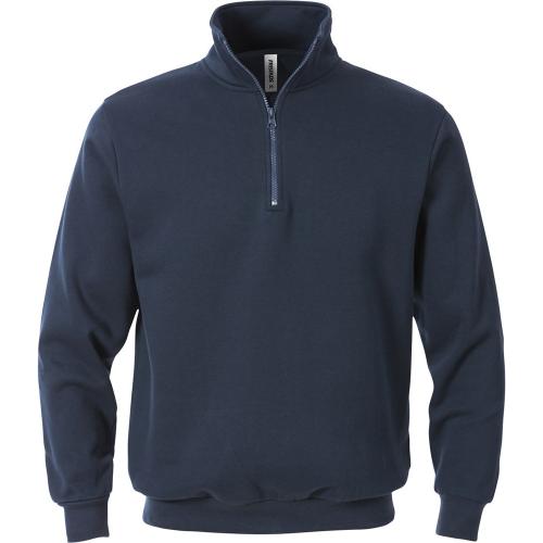 Sweater korte rits 1737 SWB donker marineblauw Mt XS product photo