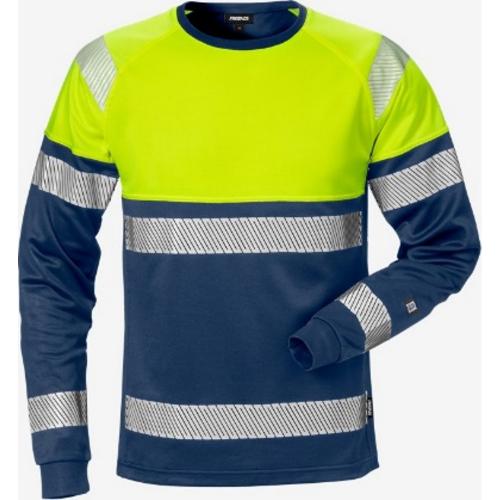 T-shirt met lange mouw 7519 THV Hi-Vis geel marineblauw 129513-171 Mt XS product photo