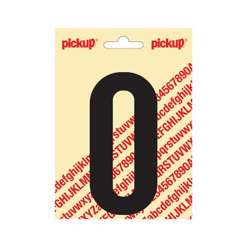 Plakcijfer Nobel 120mm zwart 0 product photo