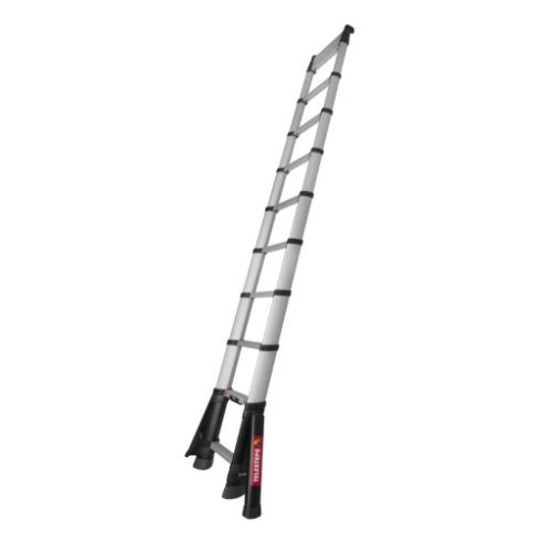 Ladder enkel telescopisch 13 treden 4.1m (gewicht 17.4kg) Prime Line met uitklapb. stabilisatoren product photo