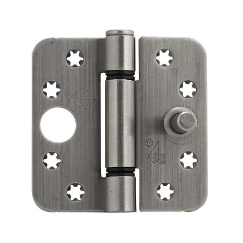 Noxxa glijlagerscharnier SKG3 - kunststof lagers - rvs geborsteld - 89x89x3mm - ronde hoek - platkop - gezet - 3 knoops product photo