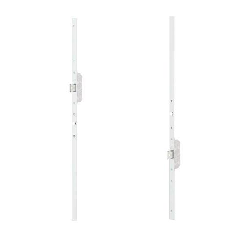 Noxxa bijzetsloten voor renovatie meerpuntssluiting - RVS rechte voorplaat 24mm - boven- en onderdeel met massieve blokschoot product photo