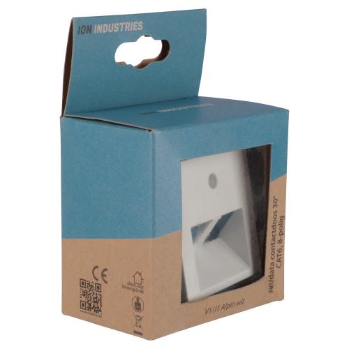 Ion wandcontactdoos inbouw 1 voudig 2x cat 6 alpin wit V1,J1 serie 13.300.114 in Dsje Modulair 30 Gr product photo https://media.isero.nl/Isero-IseroNL-Site/images/L/2702764_1.jpg L