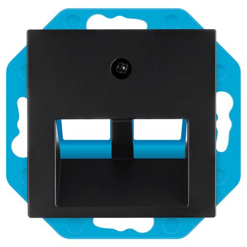 Ion wandcontactdoos inbouw 1 voudig 2x cat 6 mat zwart V1,J1 serie 13.300.114 in Dsje Modulair 30 Gr product photo