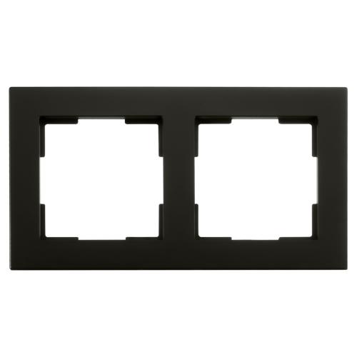 Ion afdekraam inbouw 2 voudig mat zwart V1 serie Los 80.300.020 product photo