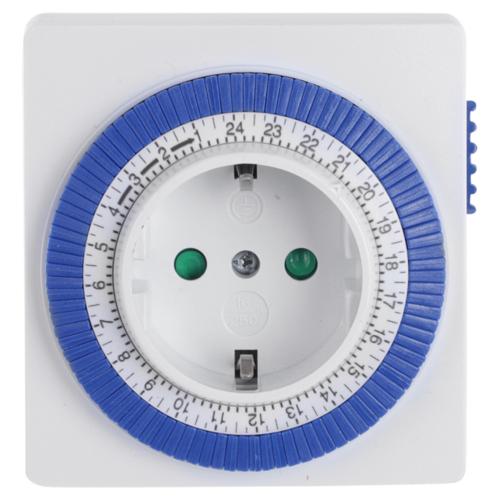 Tijdschakelklok wit analoog 96 schakelmomenten per dag Max 16 amp schakeltijd 15min (3500 watt) product photo https://media.isero.nl/Isero-IseroNL-Site/images/L/2727346_2.jpg L