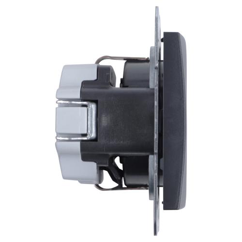 Hager Berker wandcontactdoos inbouw 1 voudig met randaarde mat antraciet serie S1 Ral 7021 in duurzaam doosje product photo https://media.isero.nl/Isero-IseroNL-Site/images/L/2730870_2.jpg L