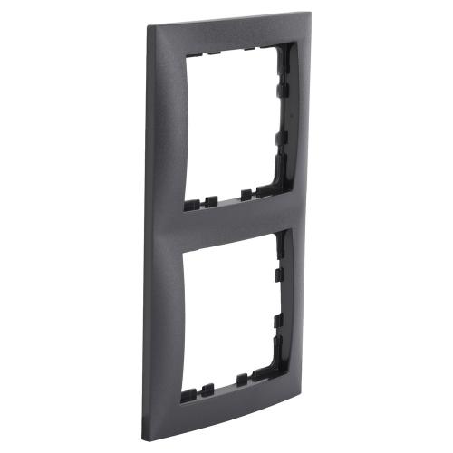 Hager Berker afdekraam inbouw 2 voudig mat antraciet serie S1 Ral 7021 in duurzame verpakking product photo