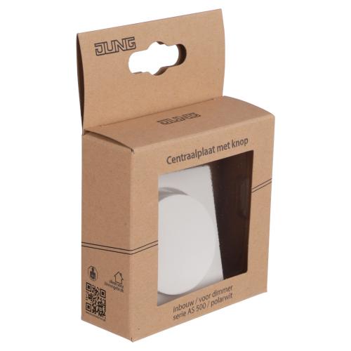 Jung centraalplaat voor dimmer met enkele knop polar wit serie AS500 in duurzaam doosje product photo https://media.isero.nl/Isero-IseroNL-Site/images/L/2730878_1.jpg L