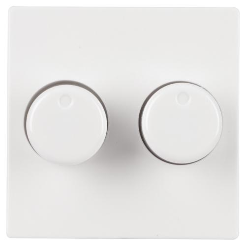 Jung centraalplaat voor dimmer met dubbele knop polar wit serie AS500 Bedieningselem.duurzaam doosje product photo