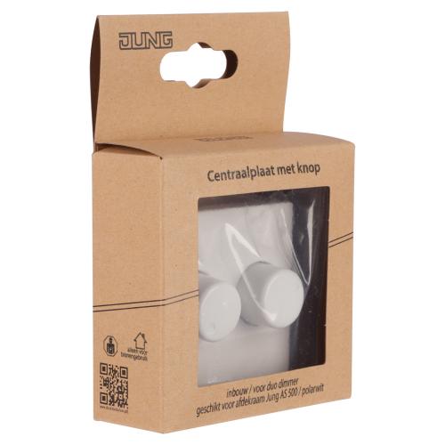 Jung centraalplaat voor dimmer met dubbele knop polar wit serie AS500 Bedieningselem.duurzaam doosje product photo https://media.isero.nl/Isero-IseroNL-Site/images/L/2730879_1.jpg L