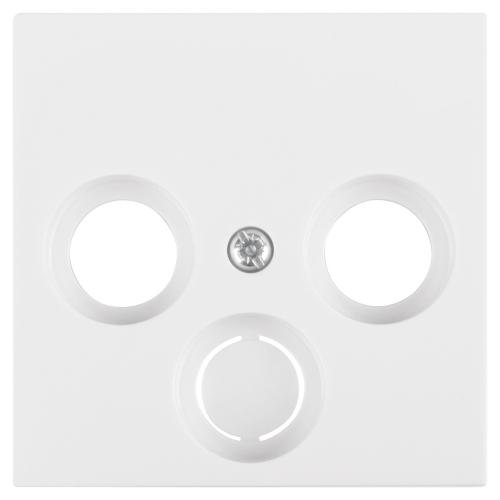 Gira centraalplaat inbouw voor radio/TV/Sat polar wit serie SY55 Ral 9010 in duurzaam doosje product photo