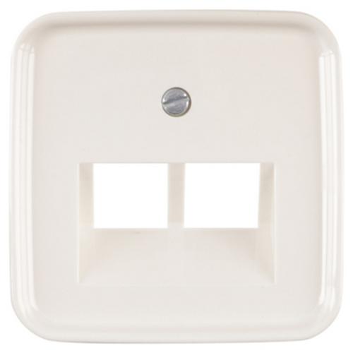 ABB Busch-Jaeger centraalplaat inbouw voor Tel/Data 2x8 polig polar wit serie Reflex Si Ral 9010 duurzaam doosje product photo