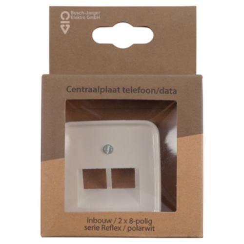 ABB Busch-Jaeger centraalplaat inbouw voor Tel/Data 2x8 polig polar wit serie Reflex Si Ral 9010 duurzaam doosje product photo https://media.isero.nl/Isero-IseroNL-Site/images/L/2730883_2.jpg L