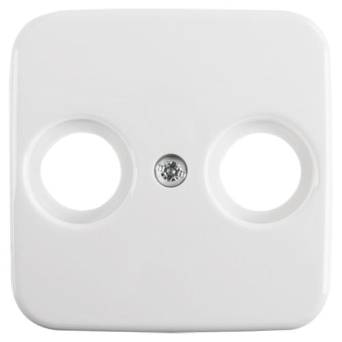 ABB Busch-Jaeger centraalplaat inbouw voor radio/TV/Sat polar wit serie Reflex Si Ral 9010 duurzaam doosje product photo