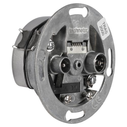 Q-Link contactdoos inbouw radio/Tv Tras-2000b retour geschikt basiselement in duurzaam doosje product photo