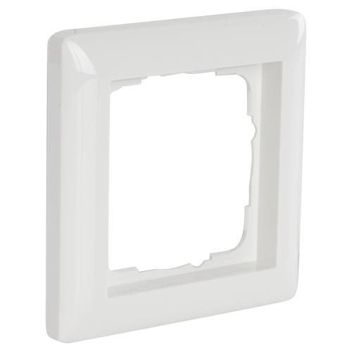 Gira afdekraam inbouw 1 voudig Ral 9010 polar wit serie Standaard 55 in duurzame verpakking product photo