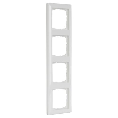 Gira afdekraam inbouw 4 voudig Ral 9010 polar wit serie Standaard 55 in duurzame verpakking product photo