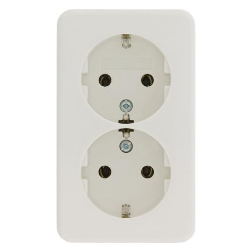 Hager Berker wandcontactdoos opbouw 2 voudig met randaarde polarwit Opbouw AP Ral 9010 product photo https://media.isero.nl/Isero-IseroNL-Site/images/L/2758444_1.jpg L