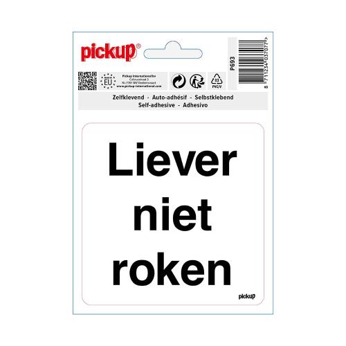 Sticker Liever niet roken 100x100 mm product photo