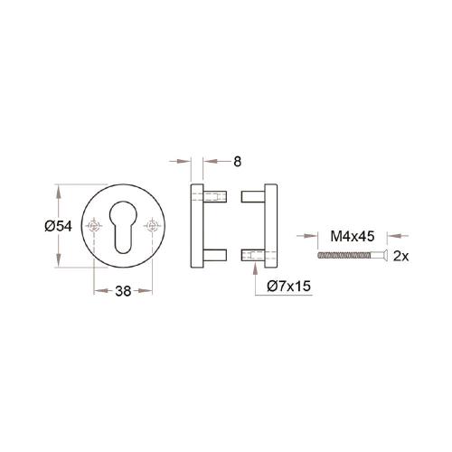 Noxxa cilinderrozet - rond 54mm - RVS mat geborsteld zwart - deurdikte 38-42mm - DIN links/rechts product photo https://media.isero.nl/Isero-IseroNL-Site/images/L/2763668_5.jpg L